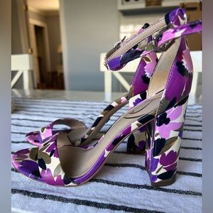4” Floral Block Heel Sandal